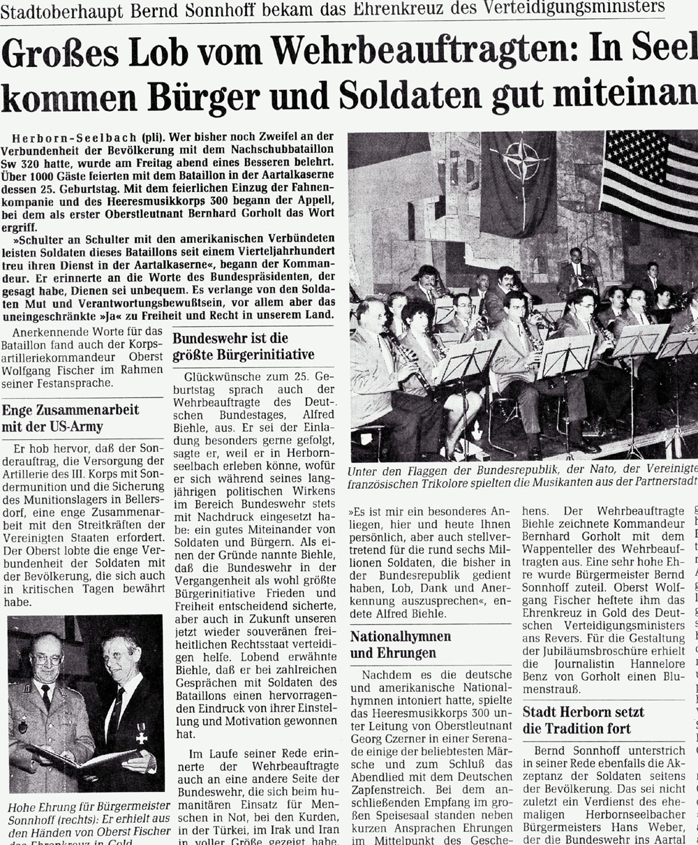 Herborner Tageblatt im Mai 1991