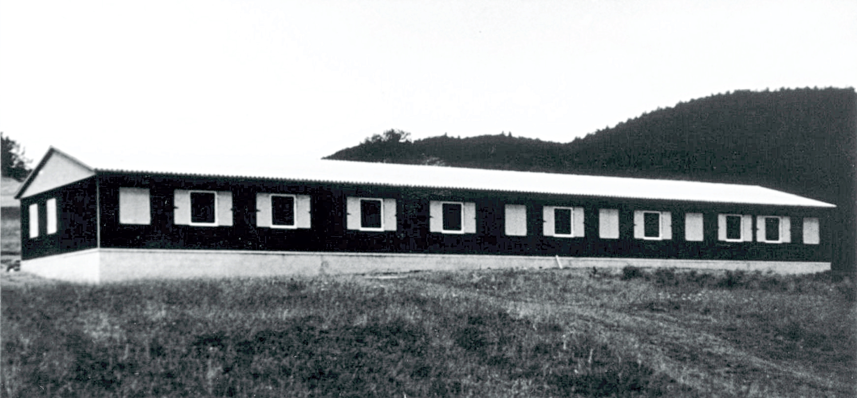 Das in Fertigbauweise errichtete Baubüro - Archiv. H.E. Rink (†)