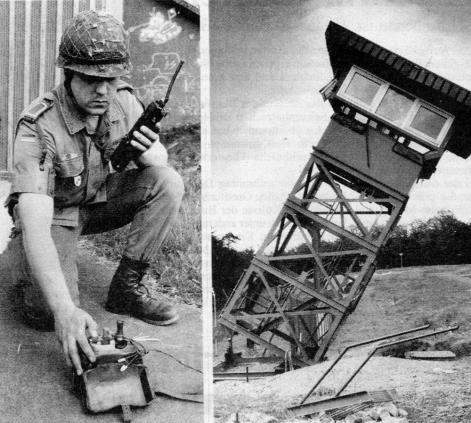 Soldaten der PzPiKp 150 aus Westerburg machen das Lager dem Erdboden gleich