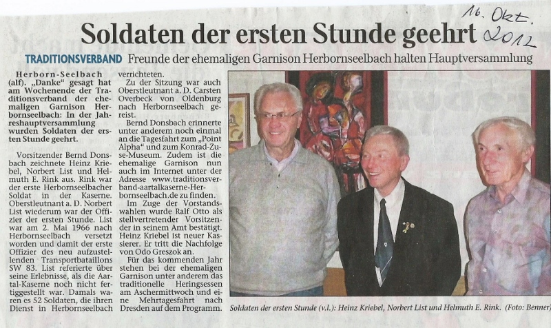 Herborner Tageblatt vom 16.10.2012