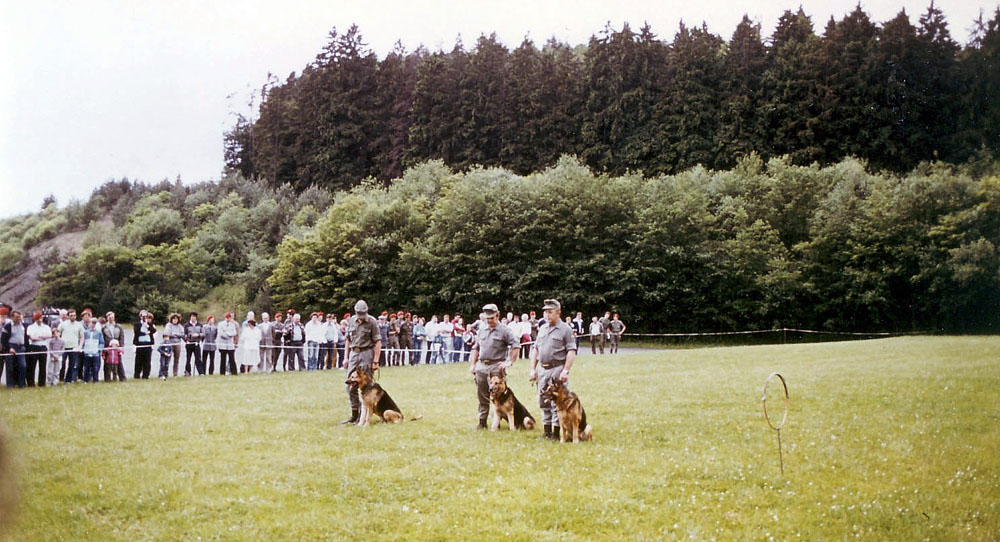 Vorführung der Diensthundführer beim Tag der offenen Tür